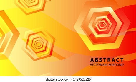 Abstract hexagon background with gradient color . Technology polygonal design . Vector 