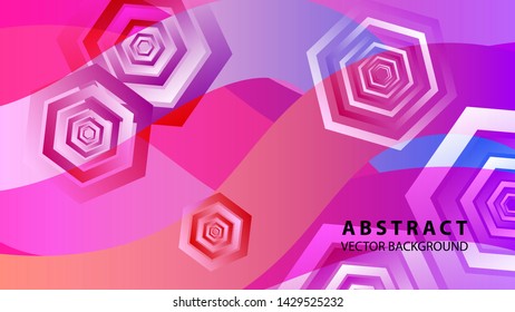 Abstract hexagon background with gradient color . Technology polygonal design . Vector 