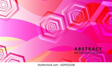Abstract hexagon background with gradient color . Technology polygonal design . Vector 