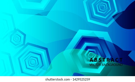 Abstract hexagon background with gradient color . Technology polygonal design . Vector 
