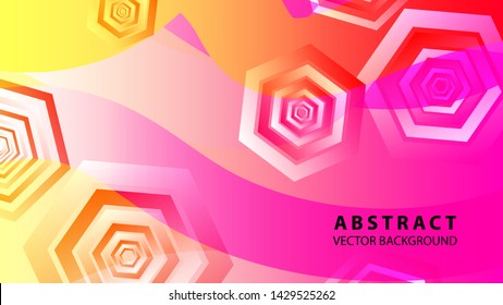 Abstract hexagon background with gradient color . Technology polygonal design . Vector 