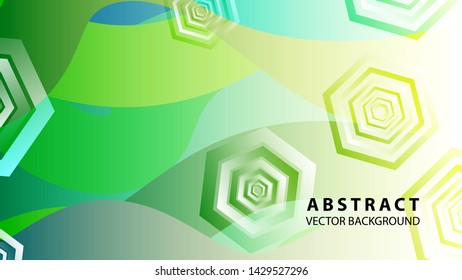 Abstract hexagon background with gradient color . Technology polygonal design . Vector