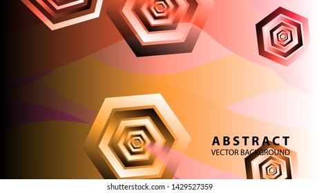Abstract hexagon background with gradient color . Technology polygonal design . Vector