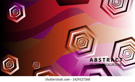 Abstract hexagon background with gradient color . Technology polygonal design . Vector