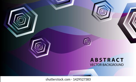 Abstract hexagon background with gradient color . Technology polygonal design . Vector
