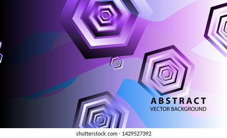 Abstract hexagon background with gradient color . Technology polygonal design . Vector