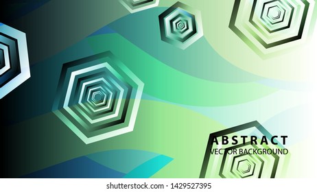 Abstract hexagon background with gradient color . Technology polygonal design . Vector