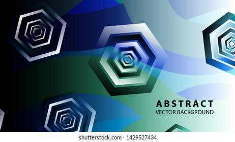 Abstract hexagon background with gradient color . Technology polygonal design . Vector