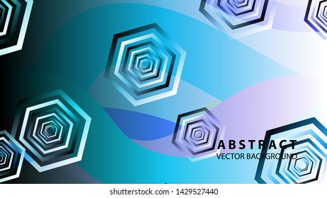 Abstract hexagon background with gradient color . Technology polygonal design . Vector