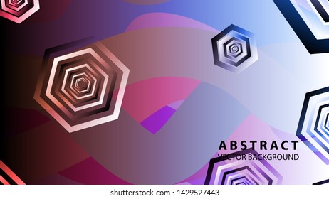 Abstract hexagon background with gradient color . Technology polygonal design . Vector