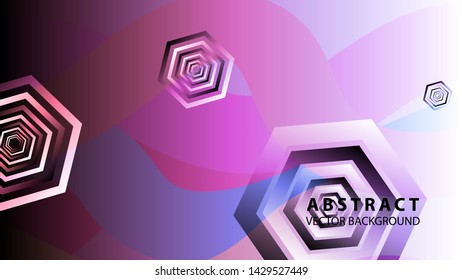 Abstract hexagon background with gradient color . Technology polygonal design . Vector