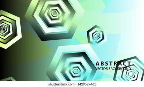 Abstract hexagon background with gradient color . Technology polygonal design . Vector