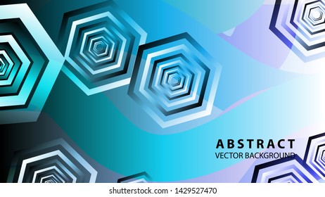 Abstract hexagon background with gradient color . Technology polygonal design . Vector
