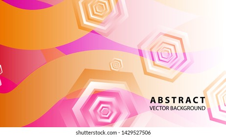 Abstract hexagon background with gradient color . Technology polygonal design . Vector