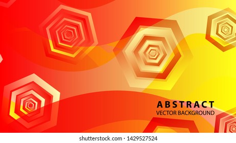 Abstract hexagon background with gradient color . Technology polygonal design . Vector