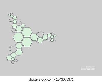 Abstract hexagon background. Medicine, science, technology.
