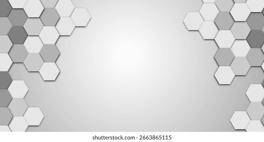 Abstract hexagon background modern technology. Vector illustration. Can be used for presentations, web design, with copy space for your text eps 10