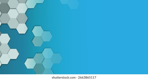 Abstrato hexágono fundo tecnologia moderna. Ilustração vetorial. Pode ser usado para apresentações, web design, com espaço de cópia para o seu texto eps 10
