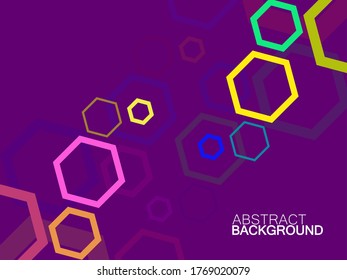 Abstract hexagon background, molecular structure, geometric shape with hexagons. Vector illustration