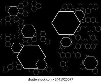 Abstract hexagon background molecular structure and geometric