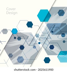 Abstract hexagon background for Presentation and Annual report