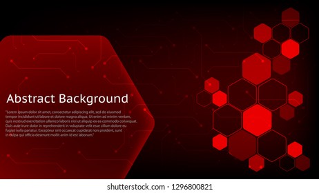 abstract hexagon background red tone colourspace for text