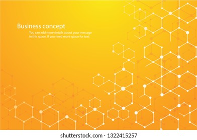 abstract hexagon background and space for write vector eps10