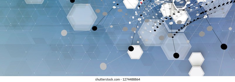 Abstract hexagon background. Technology poligonal design. Digital futuristic minimalism. Vector