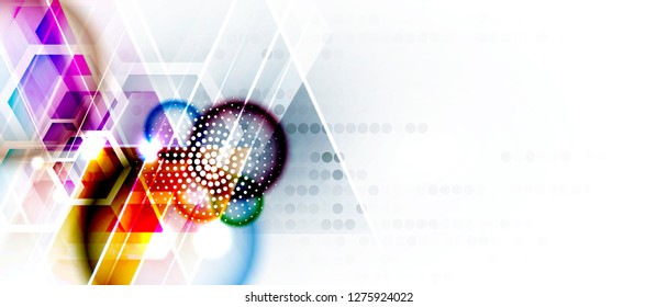 Abstract hexagon background. Technology poligonal design. Digital futuristic minimalism. Vector