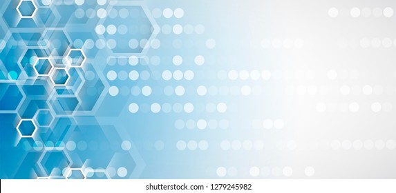 Abstract hexagon background. Technology poligonal design. Digital futuristic minimalism. Vector