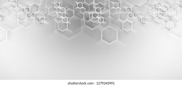 Abstract hexagon background. Technology poligonal design. Digital futuristic minimalism. Vector