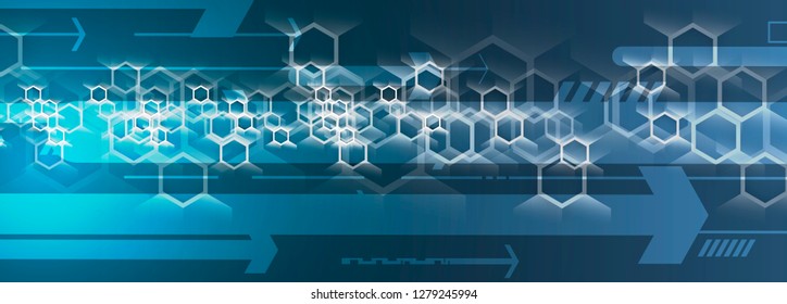 Abstract hexagon background. Technology poligonal design. Digital futuristic minimalism. Vector