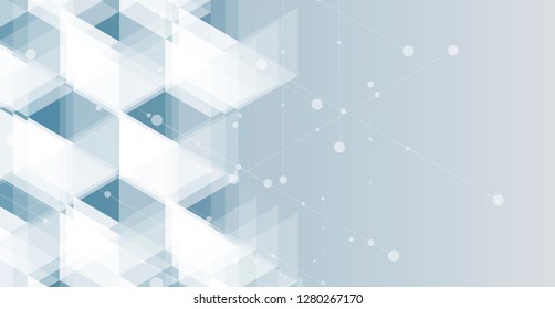 Abstract hexagon background. Technology poligonal design. Digital futuristic minimalism. Vector