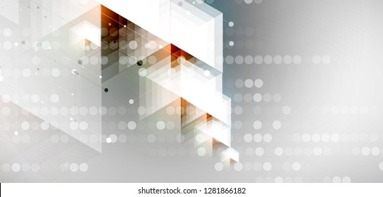 Abstract hexagon background. Technology poligonal design. Digital futuristic minimalism. Vector
