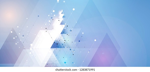 Abstract hexagon background. Technology poligonal design. Digital futuristic minimalism. Vector