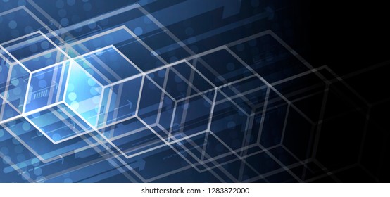 Abstract hexagon background. Technology poligonal design. Digital futuristic minimalism. Vector