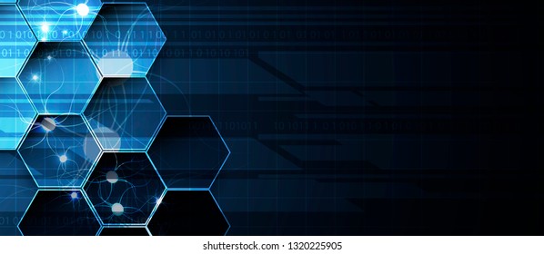 Abstract hexagon background. Technology poligonal design. Digital futuristic minimalism. Vector
