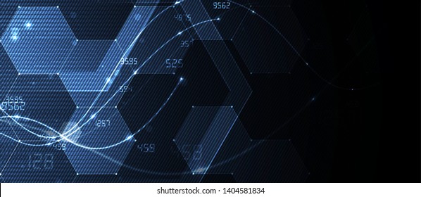 Abstract hexagon background. Technology poligonal design. Digital futuristic minimalism. Vector