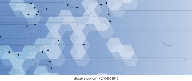Abstract hexagon background. Technology poligonal design. Digital futuristic minimalism. Vector
