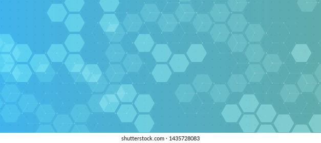 Abstract hexagon background. Technology poligonal design. Digital futuristic minimalism. Vector