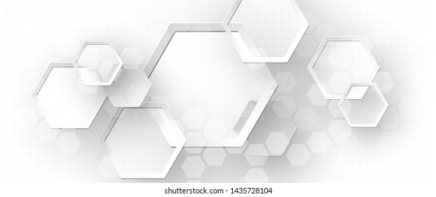 Abstract hexagon background. Technology poligonal design. Digital futuristic minimalism. Vector