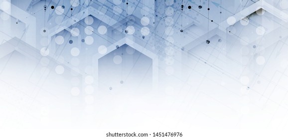 Abstract hexagon background. Technology poligonal design. Digital futuristic minimalism. Vector