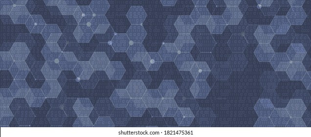 Abstract hexagon background. Technology poligonal design. Digital futuristic minimalism. Vector