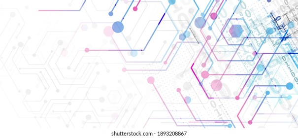 Abstract hexagon background. Technology poligonal design. Digital futuristic minimalism. Vector