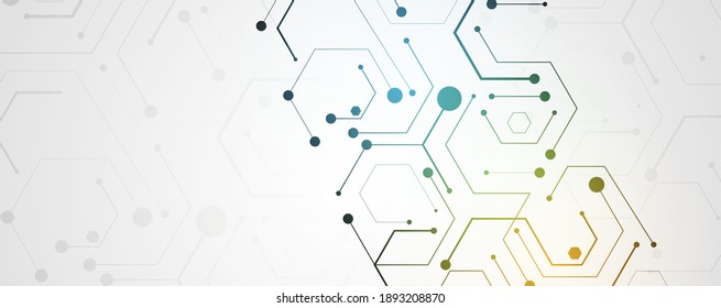 Abstract hexagon background. Technology poligonal design. Digital futuristic minimalism. Vector