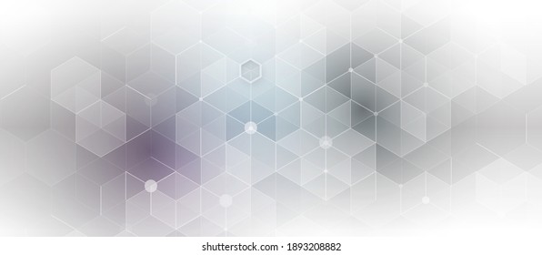 Abstract hexagon background. Technology poligonal design. Digital futuristic minimalism. Vector