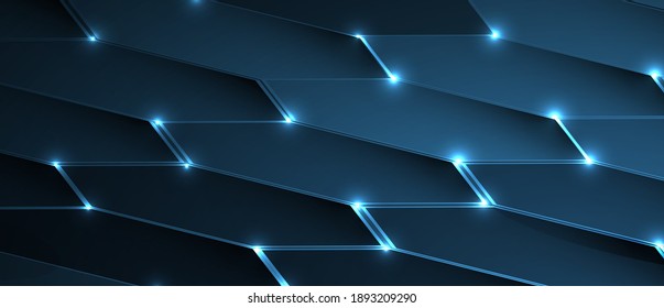 Abstract hexagon background. Technology poligonal design. Digital futuristic minimalism. Vector