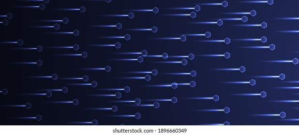 Abstract hexagon background. Technology poligonal design. Digital futuristic minimalism.