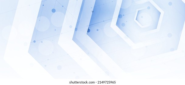 Abstract hexagon background. Technology poligonal design. Digital futuristic minimalism