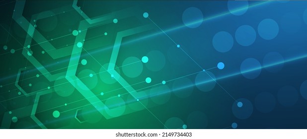 Abstract hexagon background. Technology poligonal design. Digital futuristic minimalism
